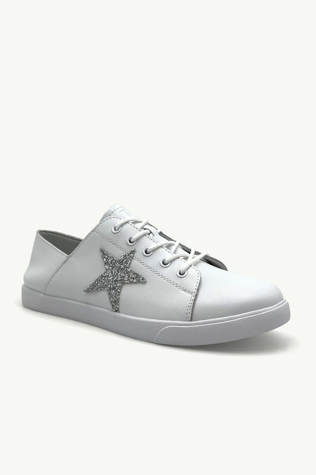Vicki™ White + Silver Glitter Star - Image 2